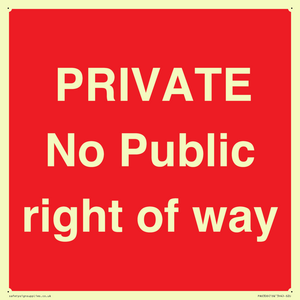 PRIVATE No Public right of way